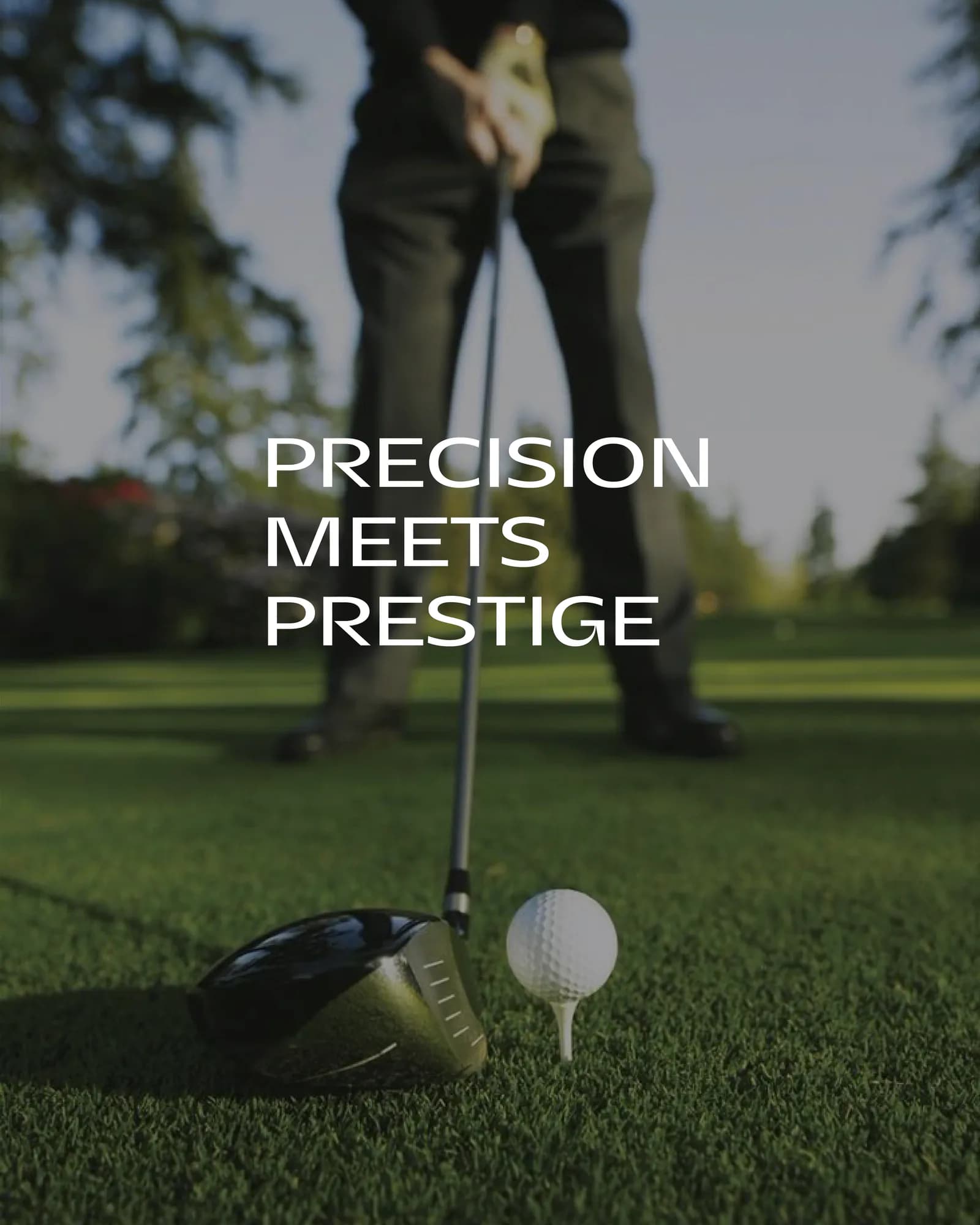 Campaign post pairing a driver and ball with the brand tagline